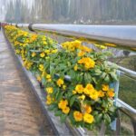 فلاور باکس خورجینی نیم‌ گرد گلدان پالونی P-2-T