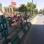فلاور باکس خورجینی نیم‌ گرد گلدان پالونی P-2-T